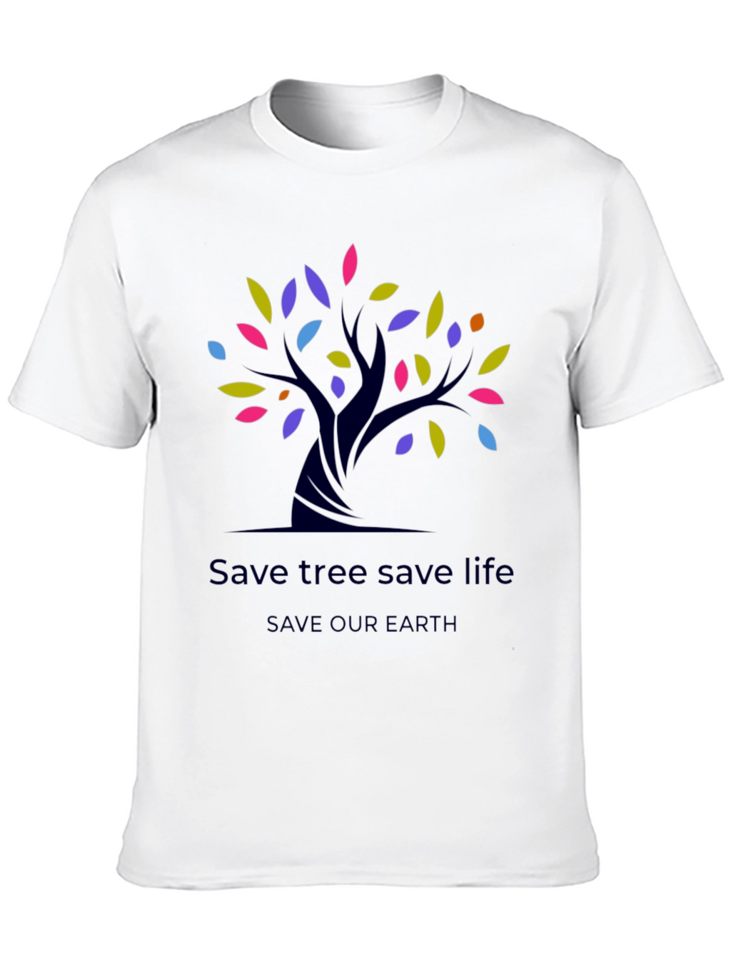 Eco-Friendly Save Tree Save Life Black T-Shirt