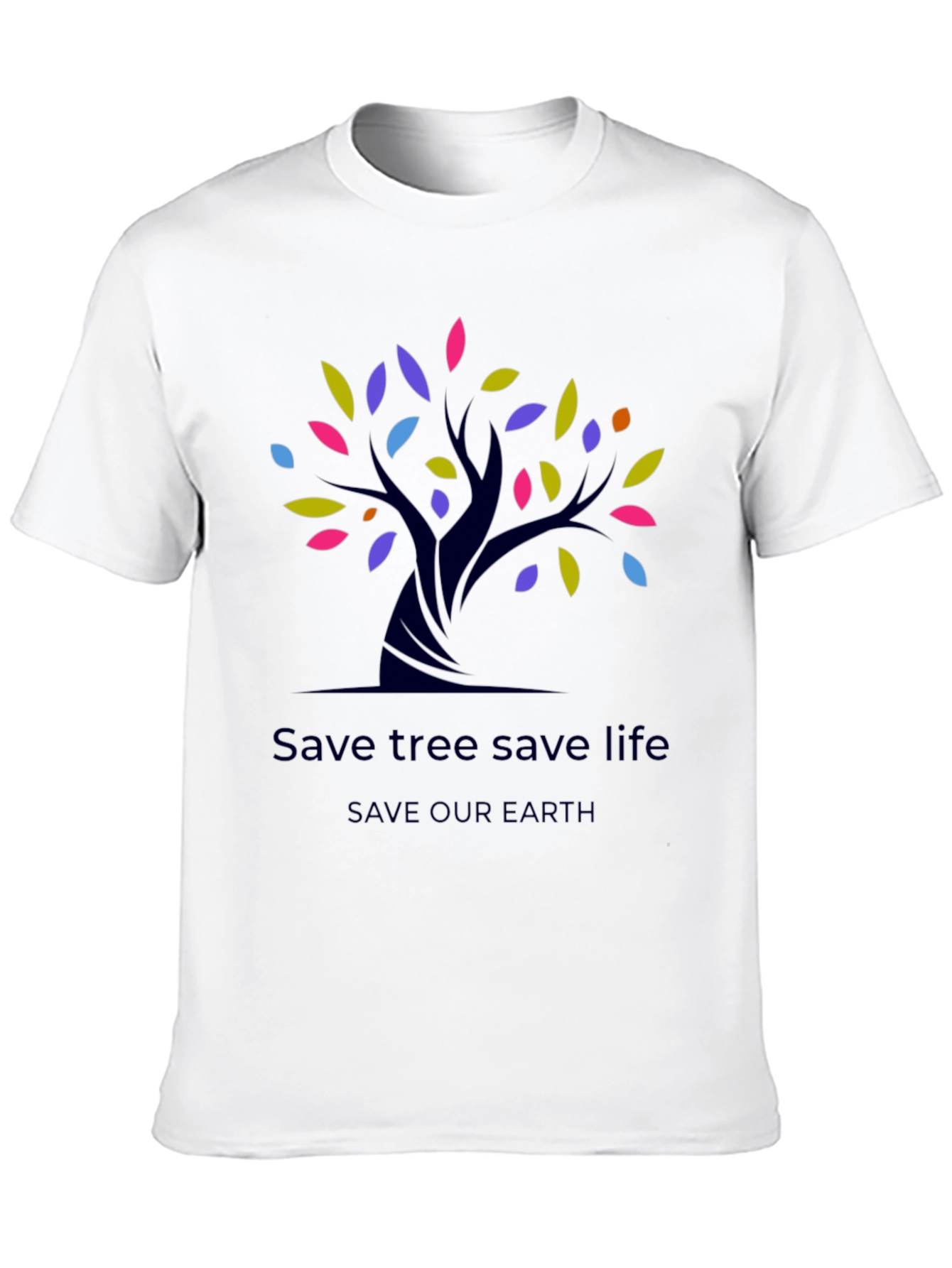 Eco-Friendly Save Tree Save Life Black T-Shirt