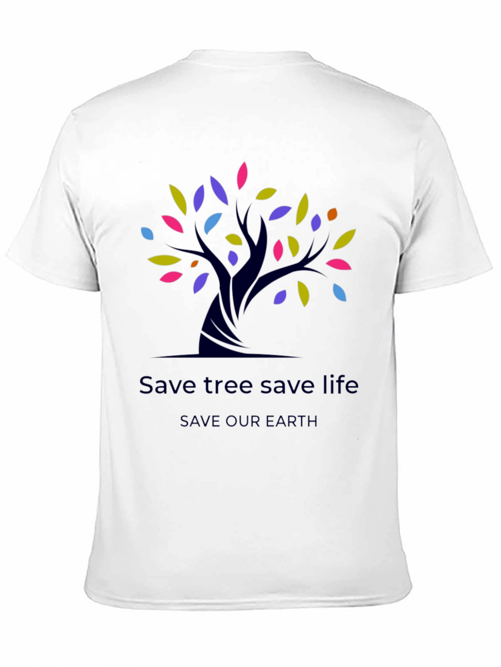 Eco-Friendly Save Tree Save Life Black T-Shirt