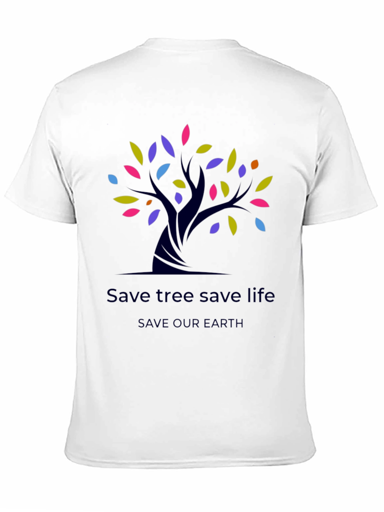 Eco-Friendly Save Tree Save Life Black T-Shirt