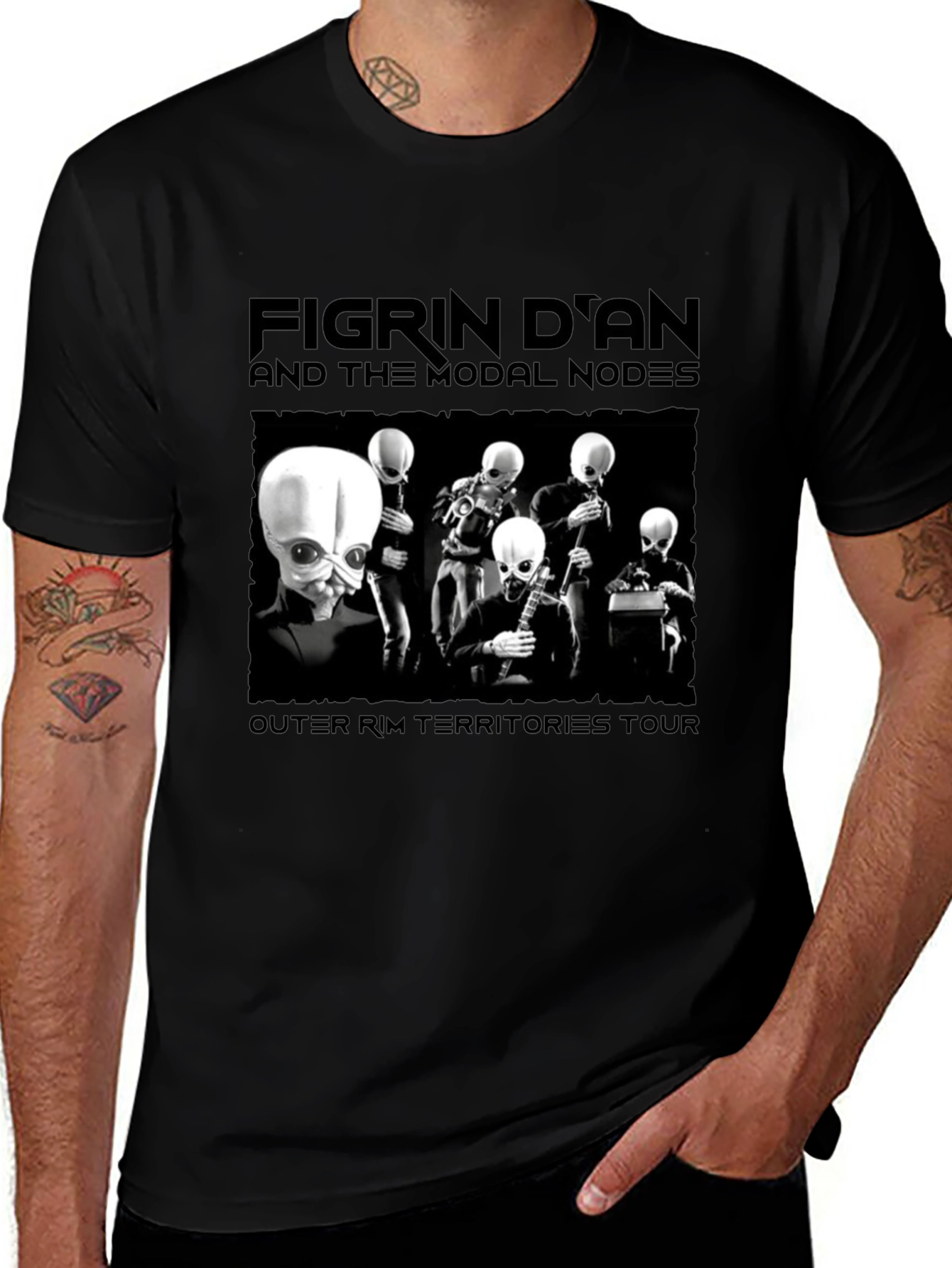 Figrin Dan Modal Nodes Black T-Shirt