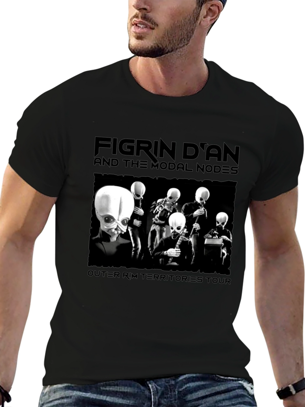 Figrin Dan Modal Nodes Black T-Shirt