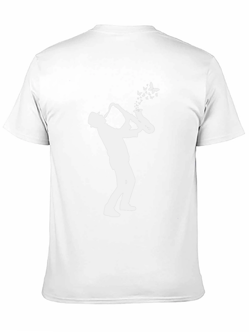 Saxophone Player Butterfly Black T-Shirt