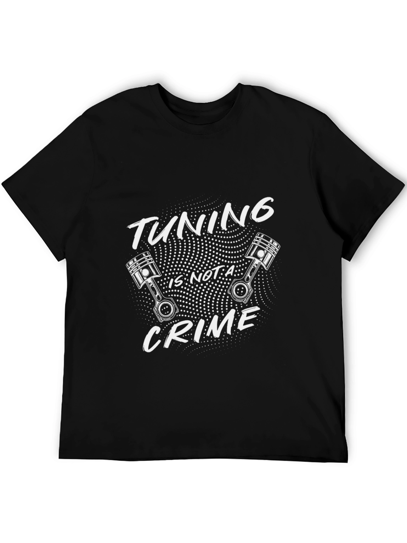Tuning Is Not A Crime Black Graphic Tee