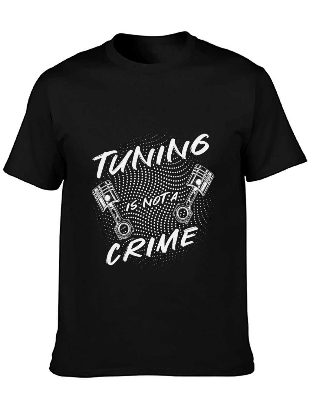 Tuning Is Not A Crime Black Graphic Tee