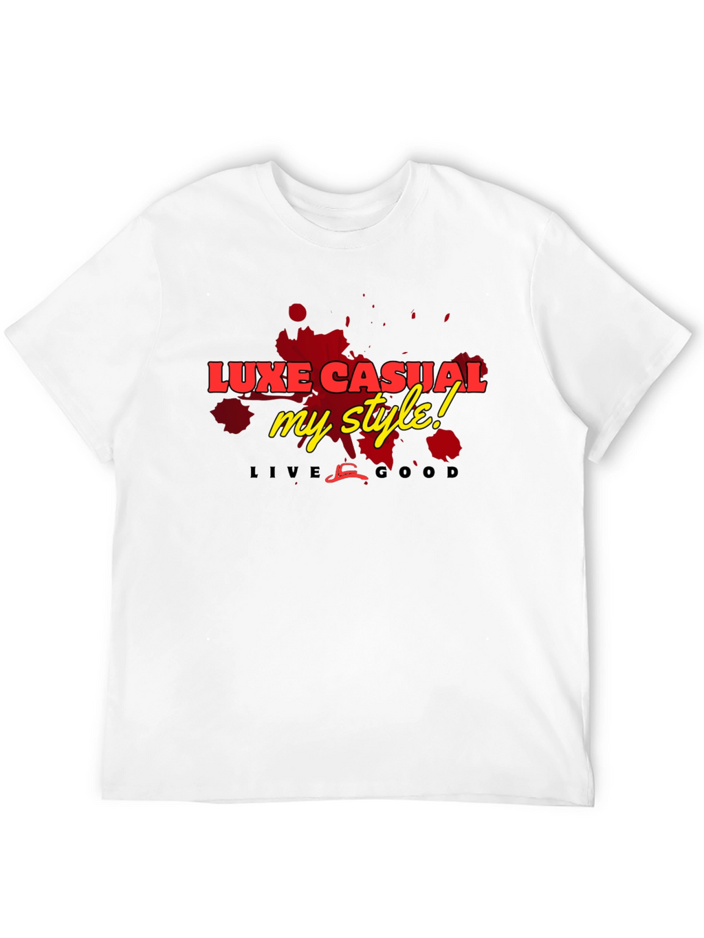 Luxe Casual Graphic Tee - Stylish Mens Black T-Shirt