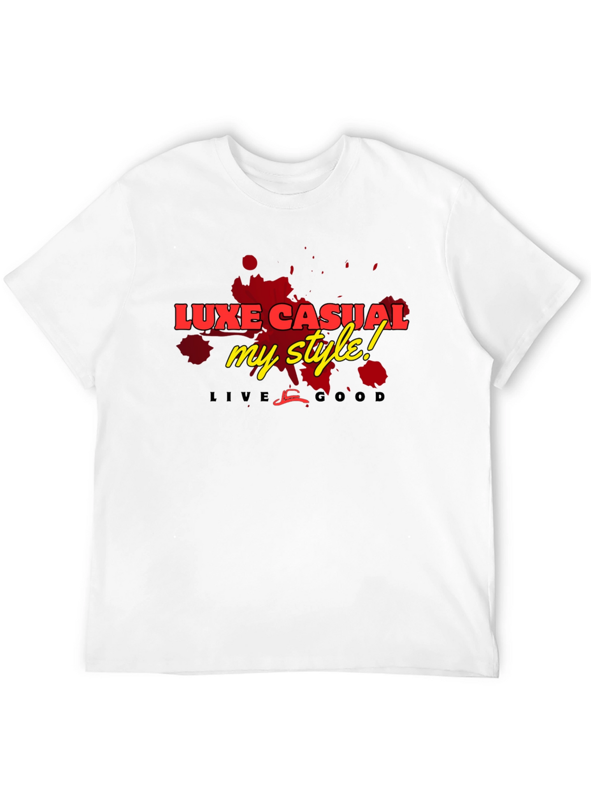 Luxe Casual Graphic Tee - Stylish Mens Black T-Shirt