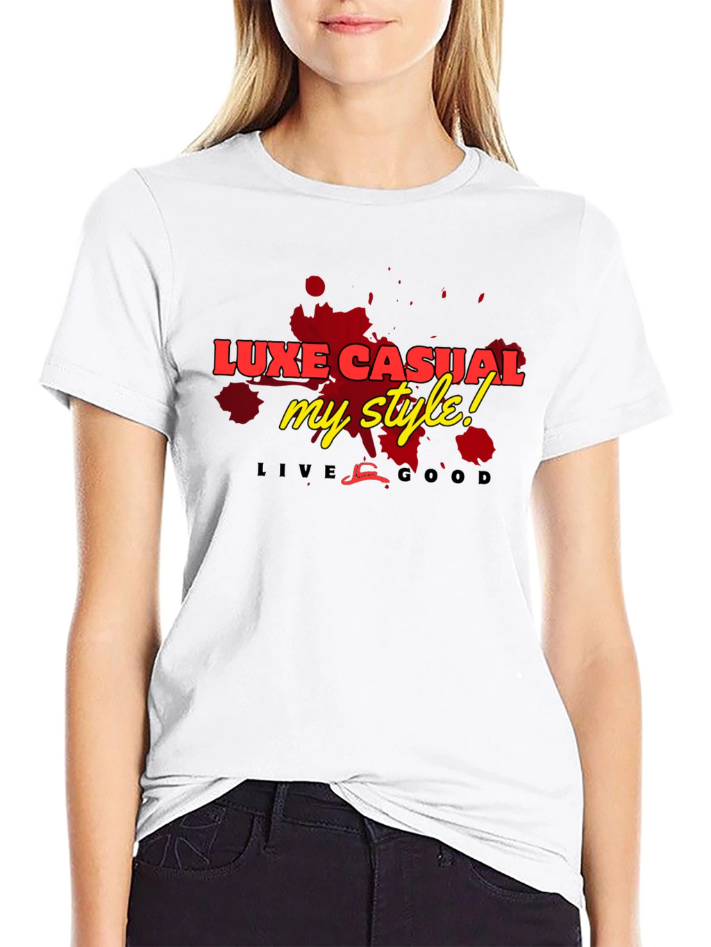 Luxe Casual Graphic Tee - Stylish Mens Black T-Shirt