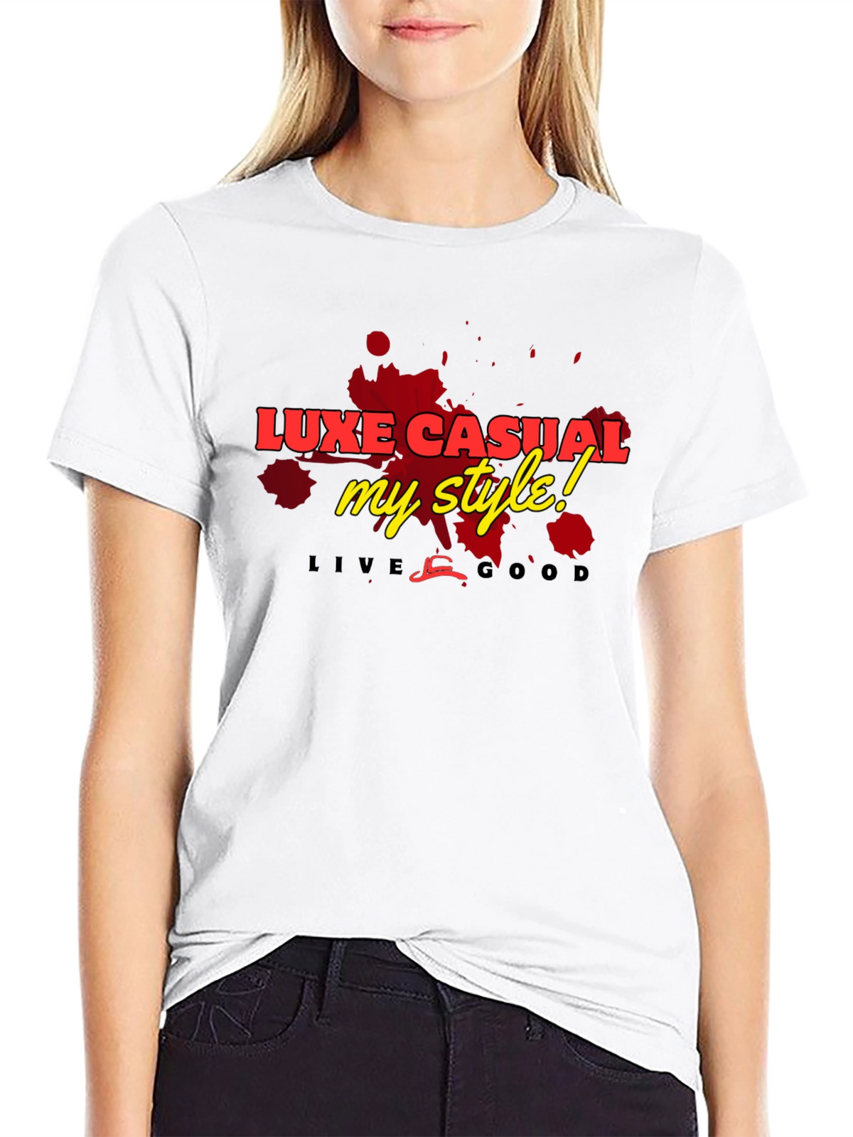 Luxe Casual Graphic Tee - Stylish Mens Black T-Shirt