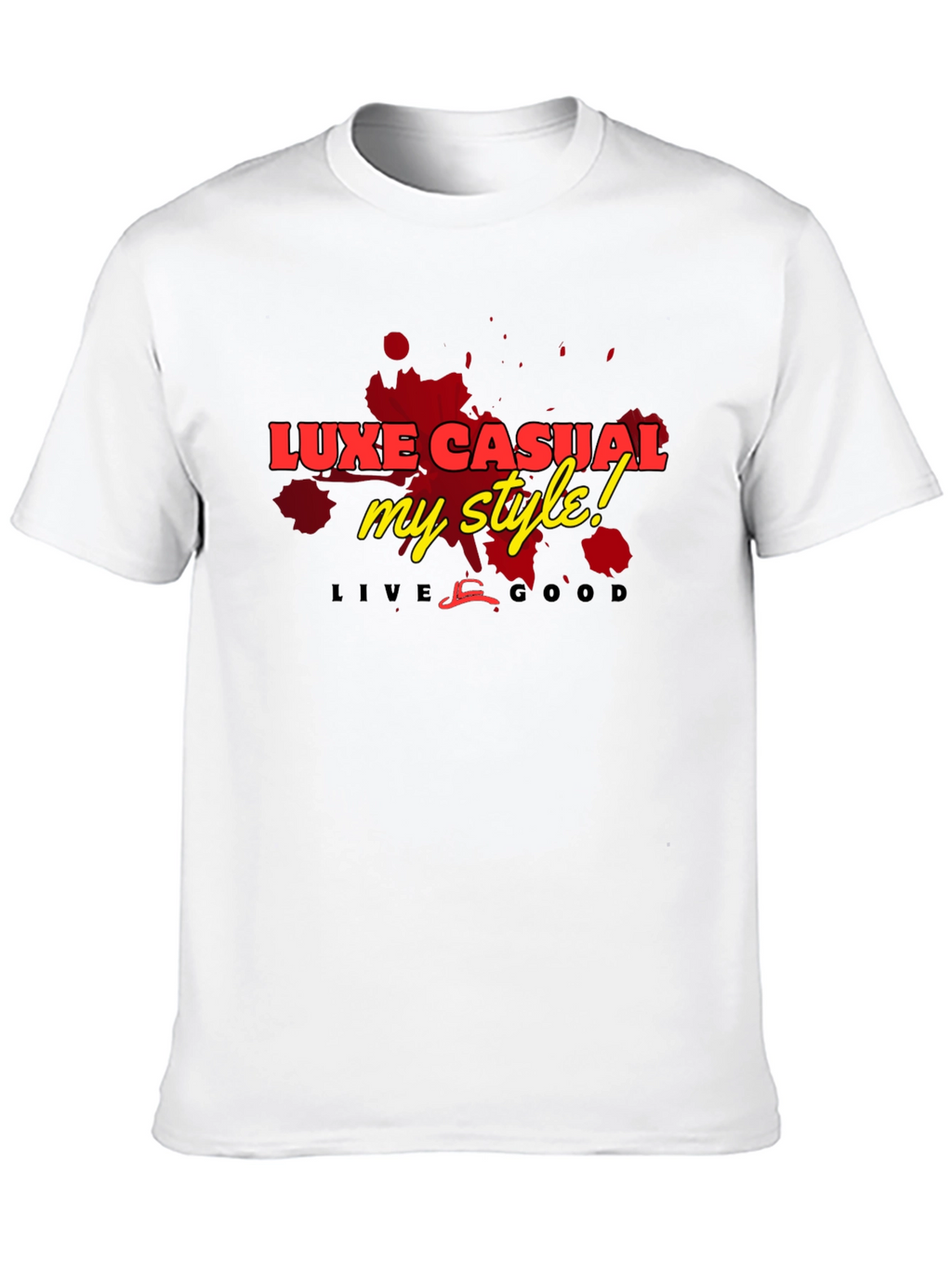 Luxe Casual Graphic Tee - Stylish Mens Black T-Shirt