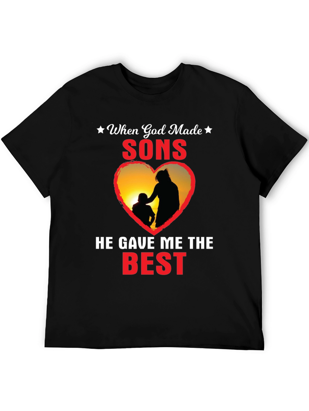 When God Made Sons T-Shirt - Fathers Day Gift