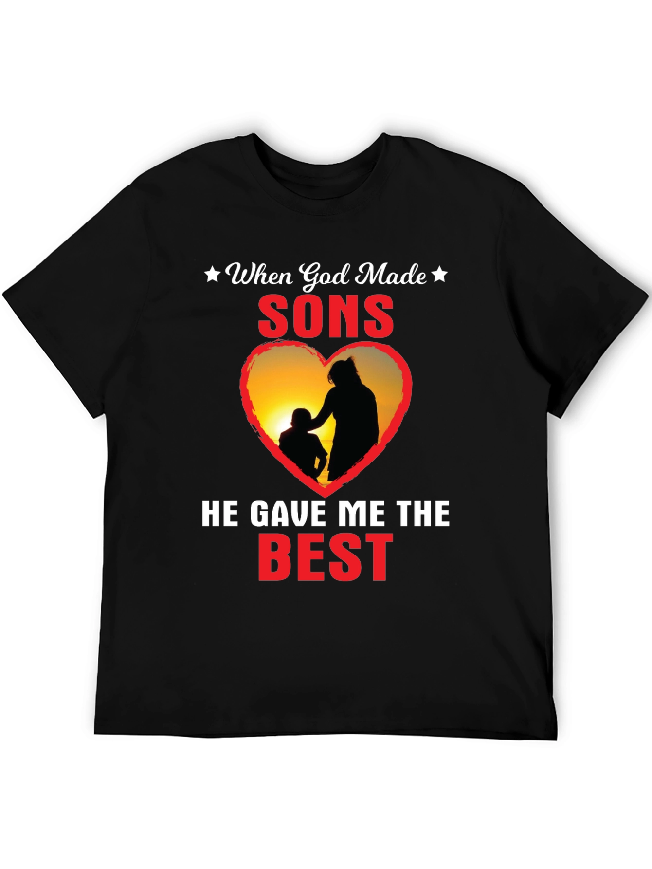When God Made Sons T-Shirt - Fathers Day Gift