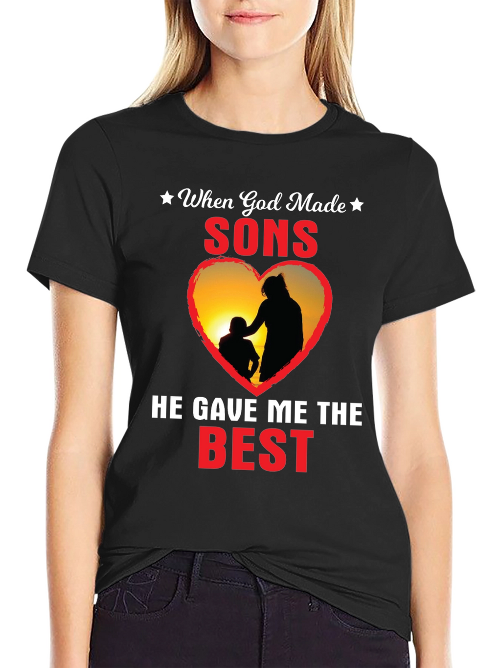 When God Made Sons T-Shirt - Fathers Day Gift
