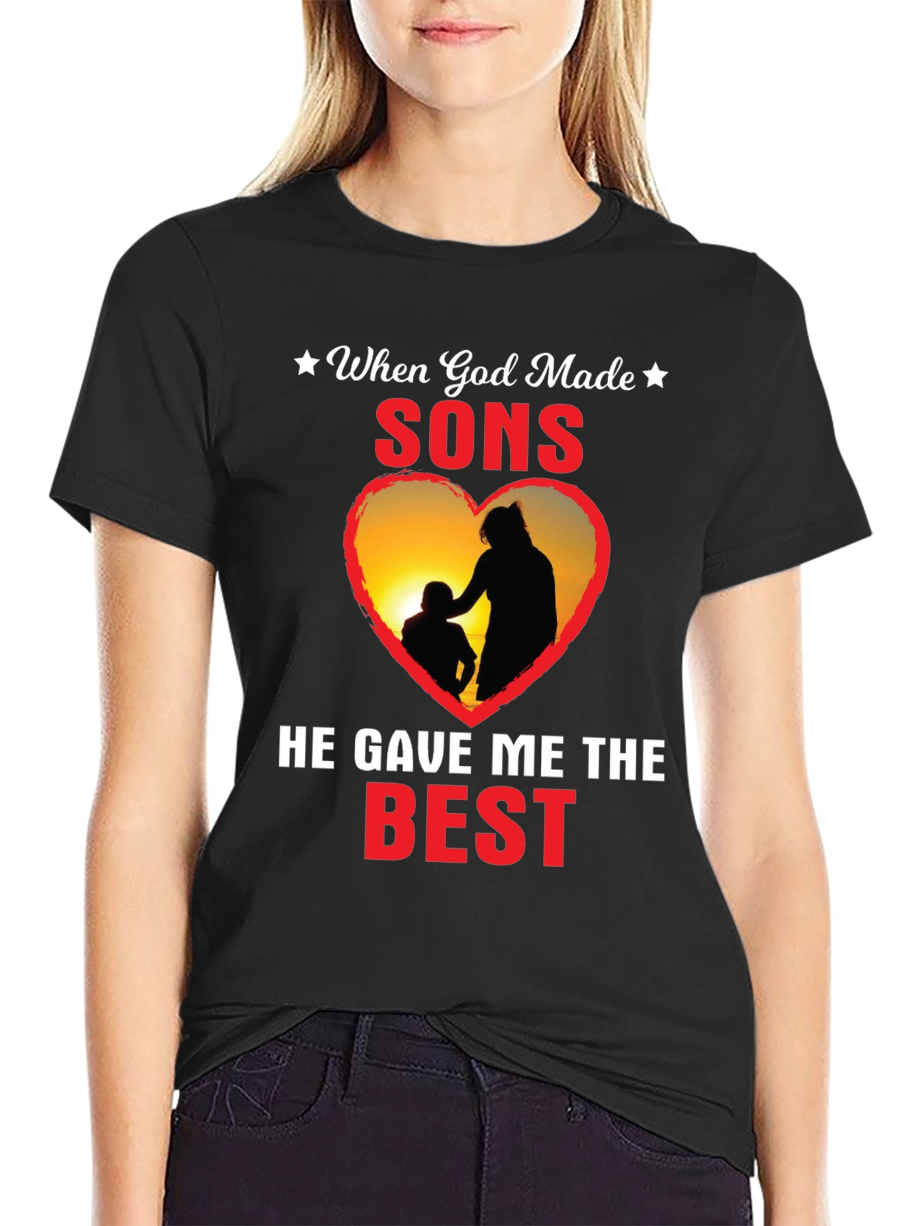 When God Made Sons T-Shirt - Fathers Day Gift