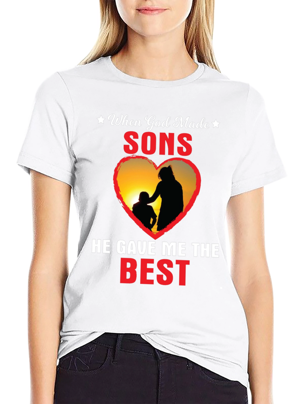 When God Made Sons T-Shirt - Fathers Day Gift