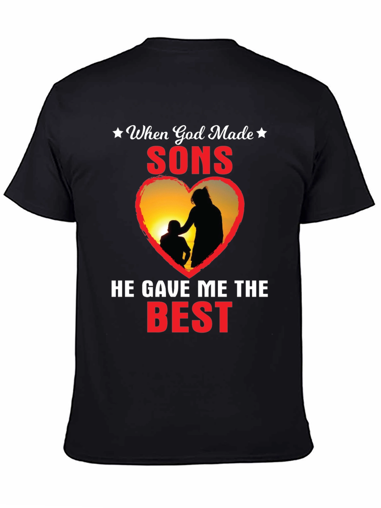 When God Made Sons T-Shirt - Fathers Day Gift