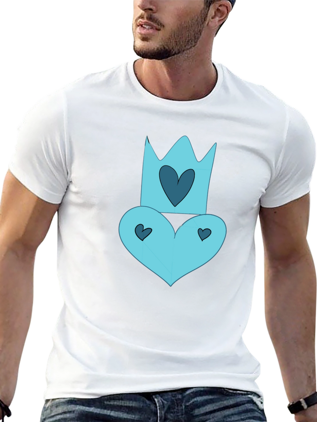 Queen of Hearts Black Tee