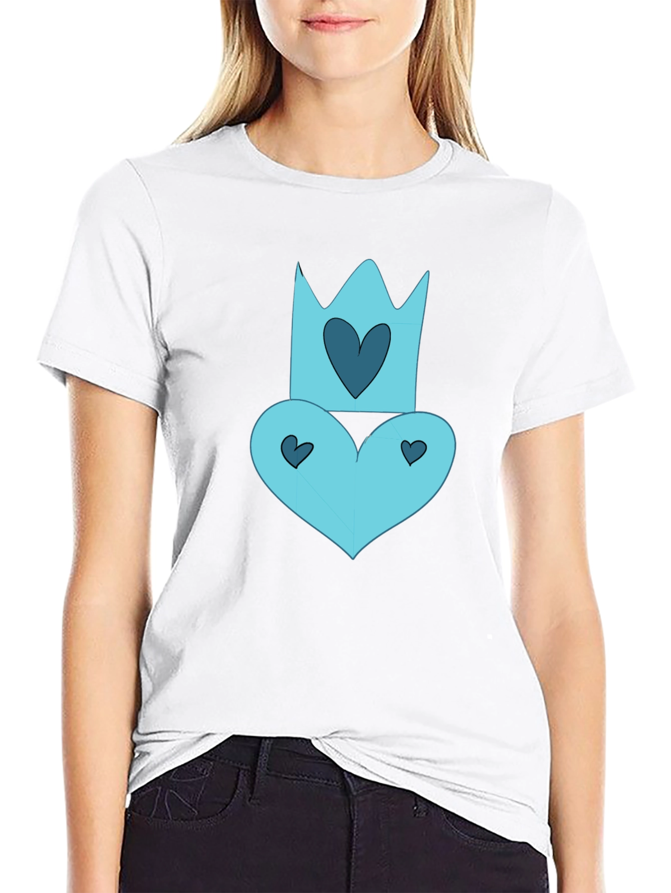 Queen of Hearts Black Tee