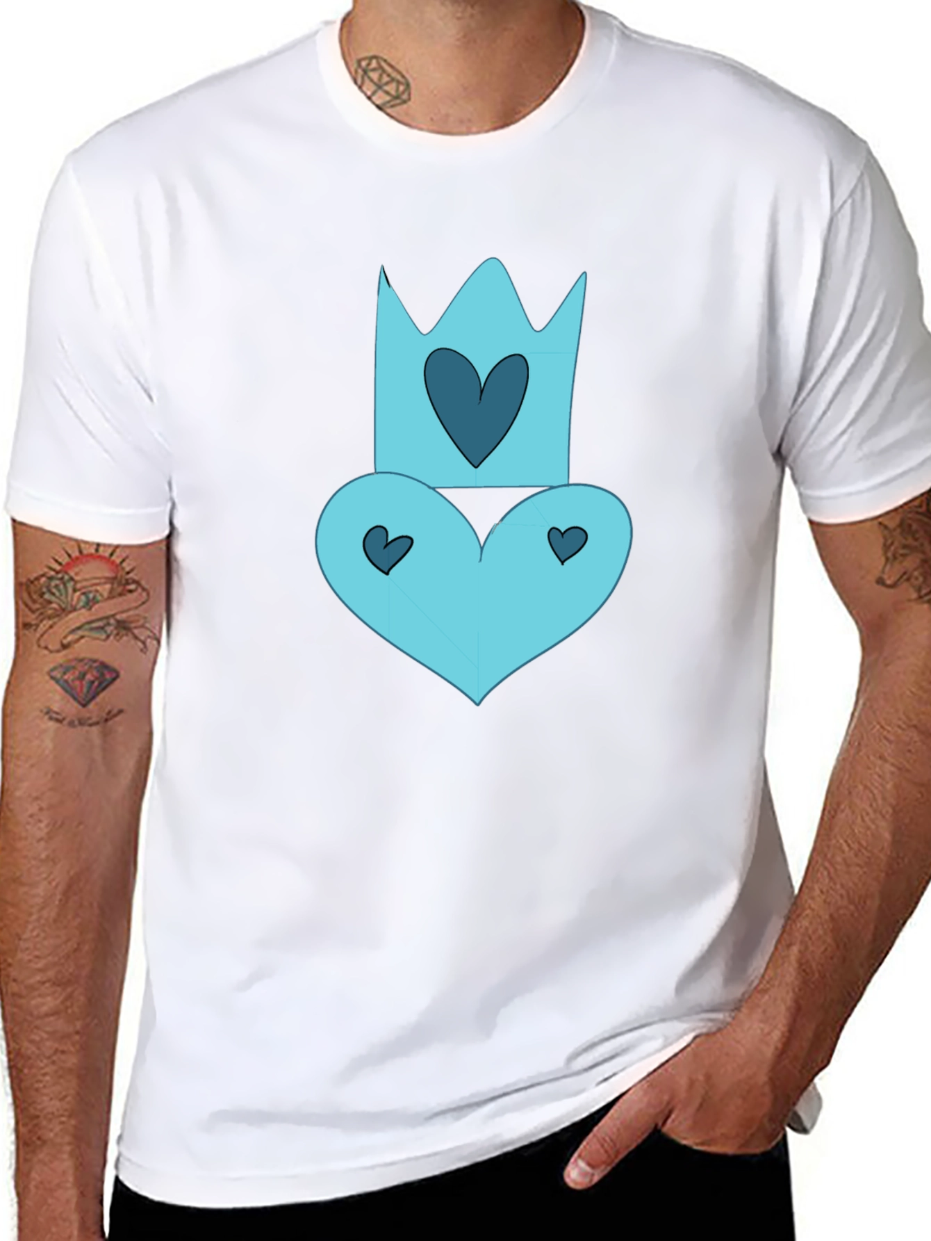 Queen of Hearts Black Tee