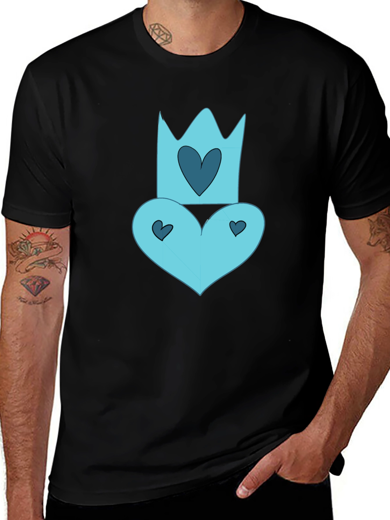 Queen of Hearts Black Tee