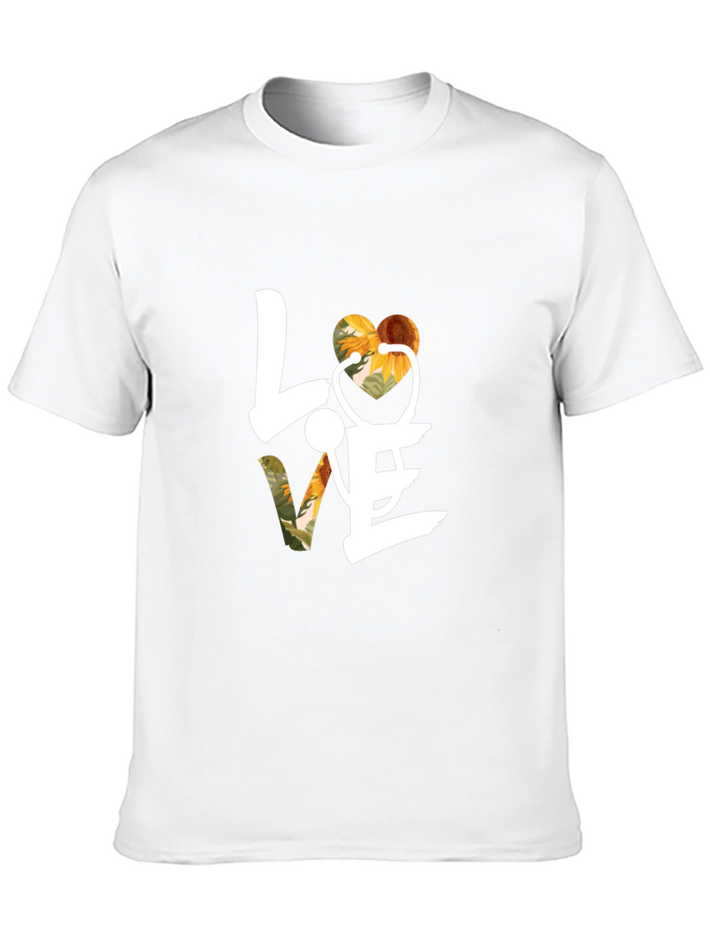 Love Sunflower Stethoscope Graphic T-Shirt