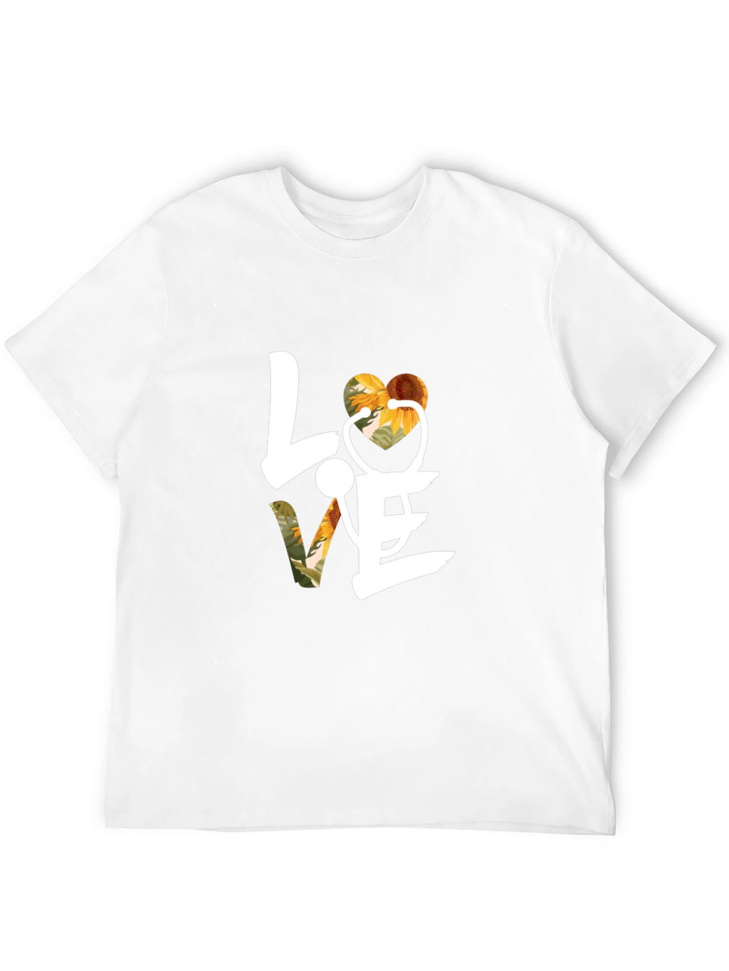 Love Sunflower Stethoscope Graphic T-Shirt