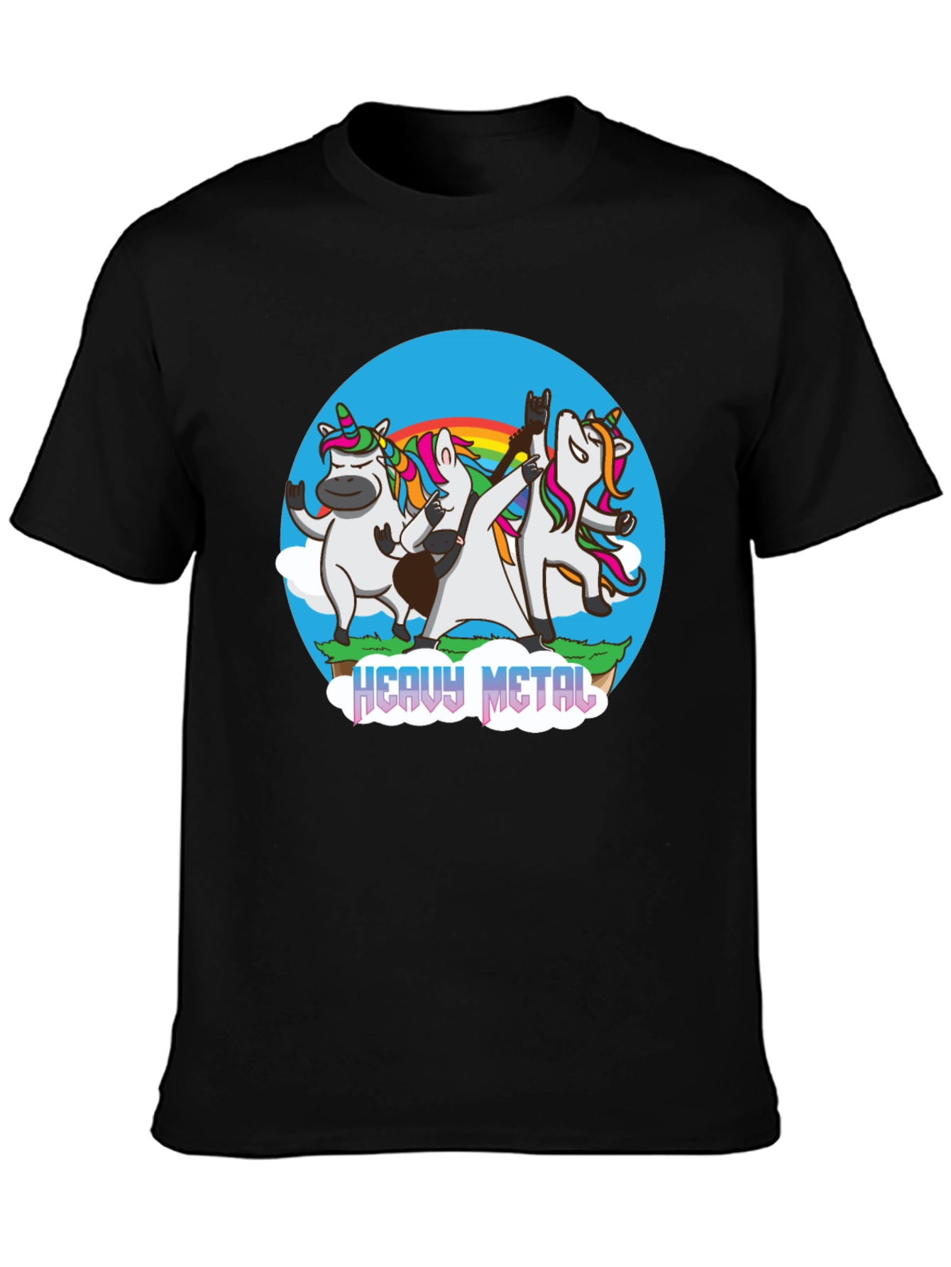 Unicorn Heavy Metal Band T-Shirt
