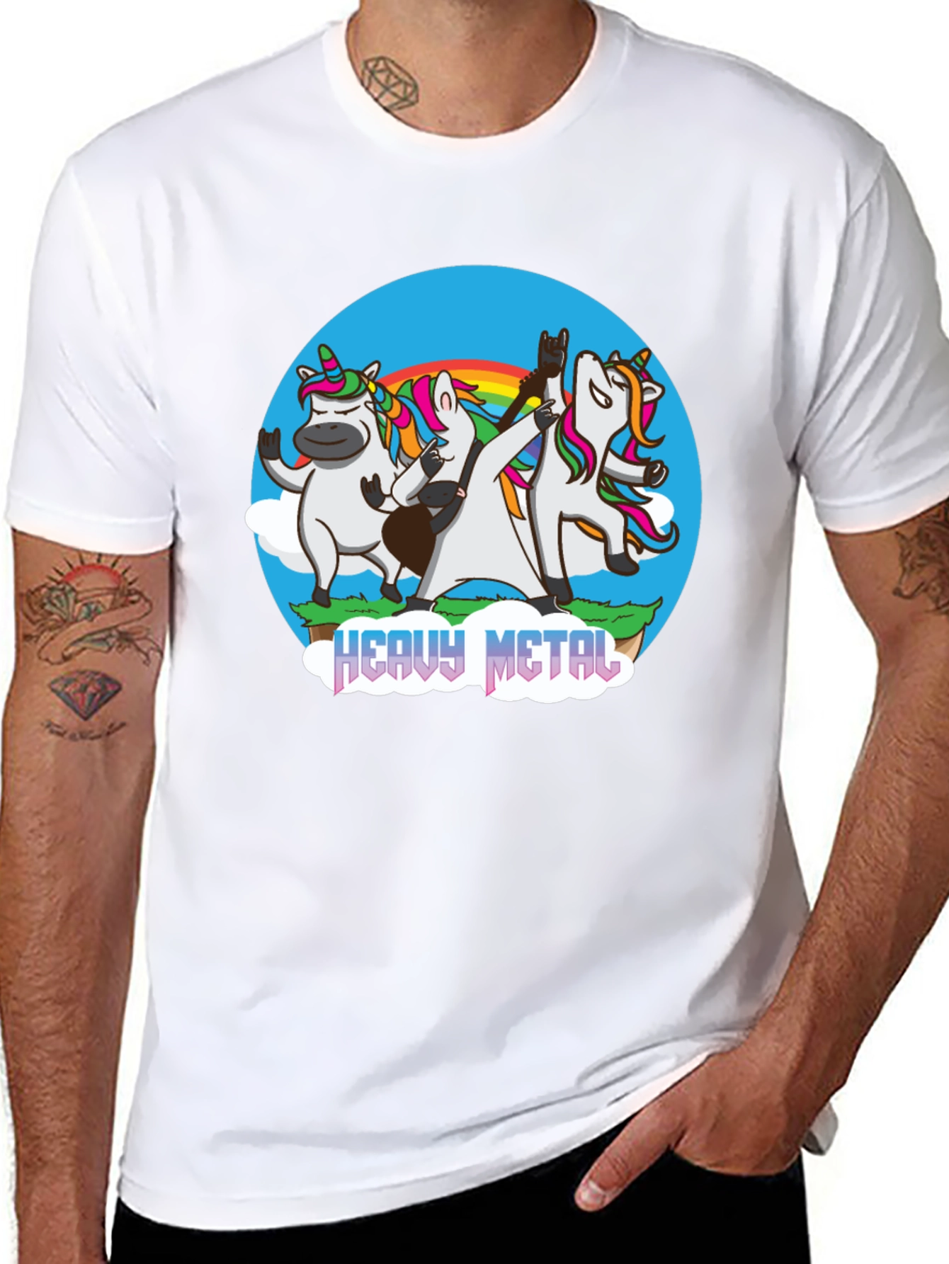 Unicorn Heavy Metal Band T-Shirt