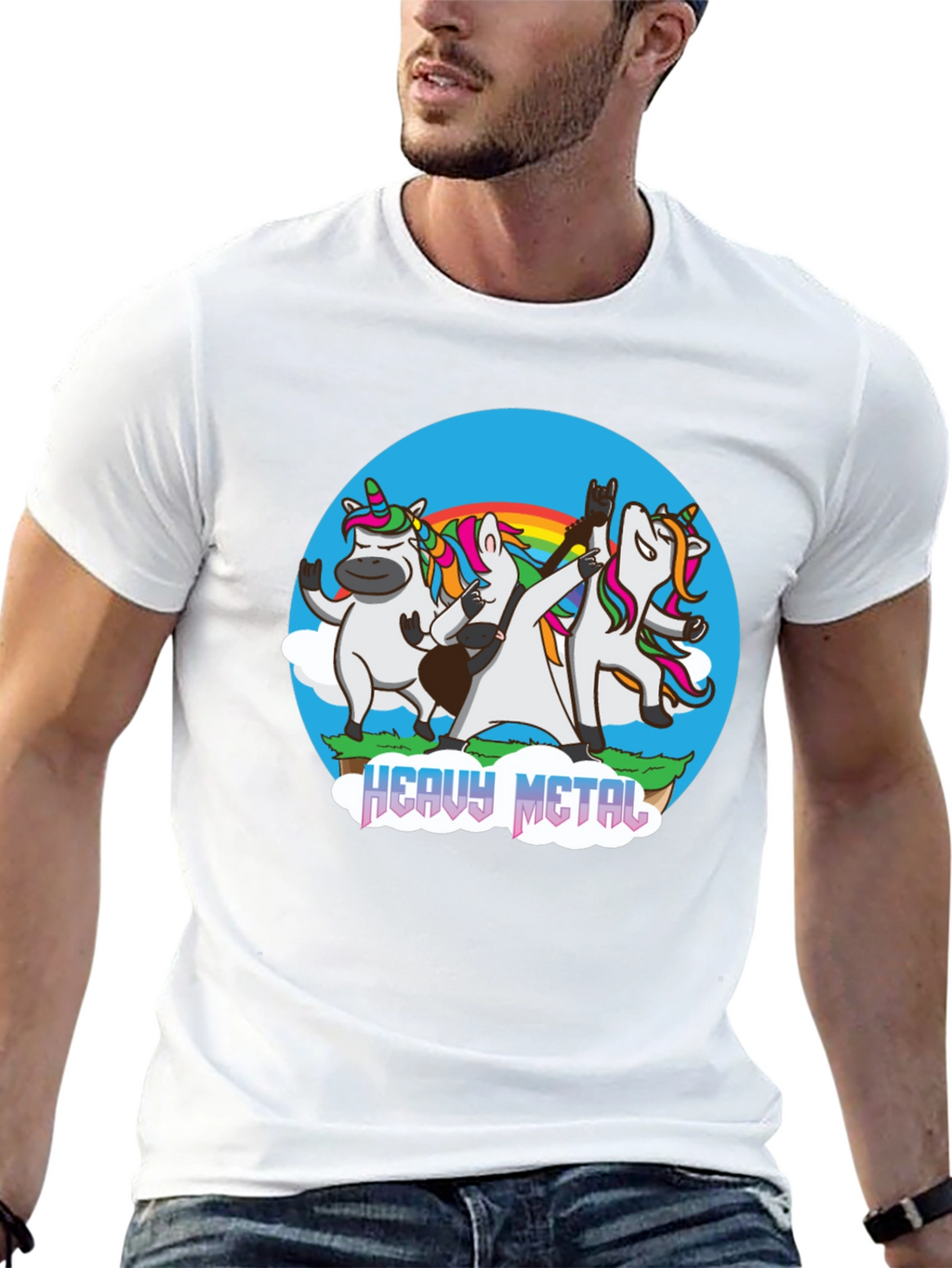 Unicorn Heavy Metal Band T-Shirt
