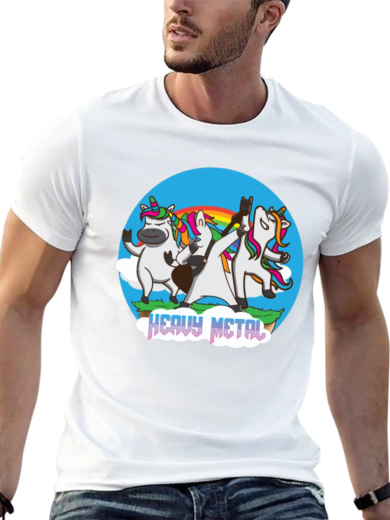 Unicorn Heavy Metal Band T-Shirt