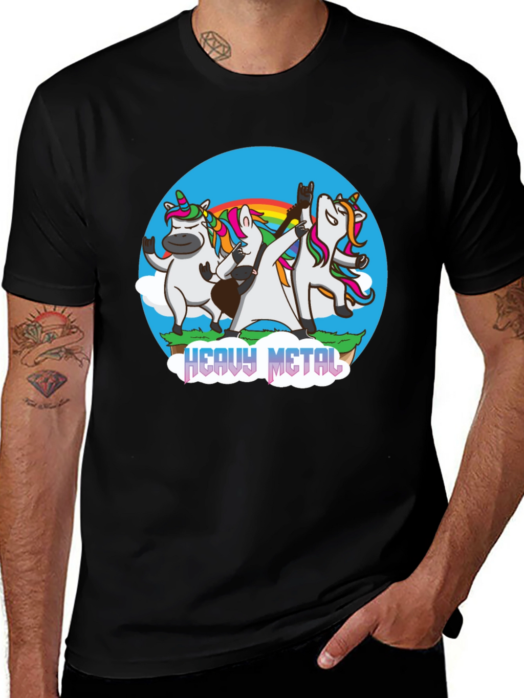 Unicorn Heavy Metal Band T-Shirt