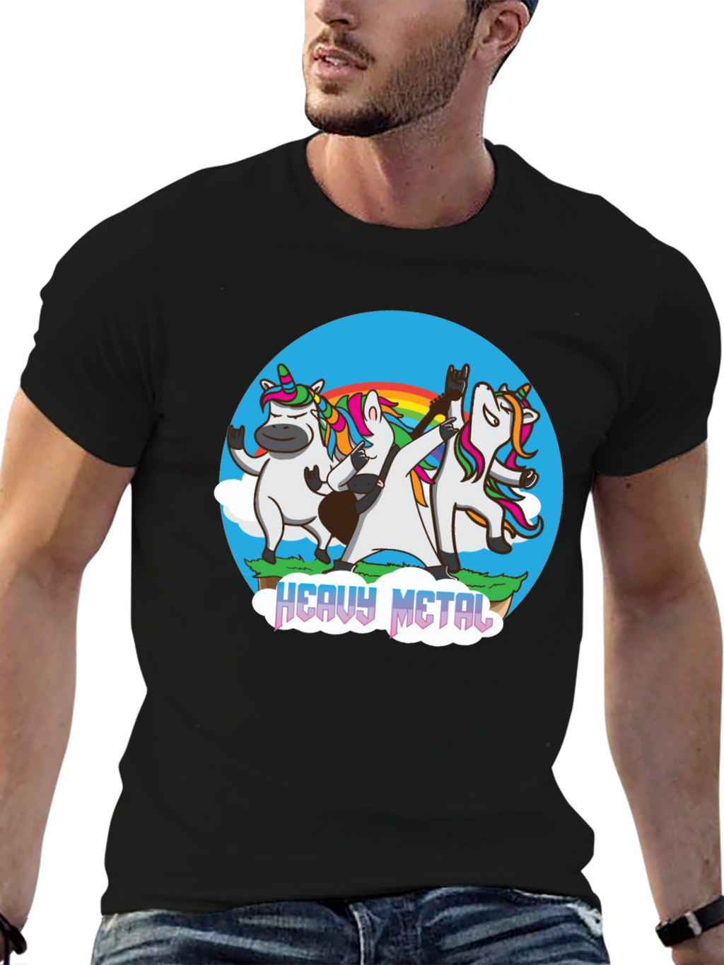 Unicorn Heavy Metal Band T-Shirt