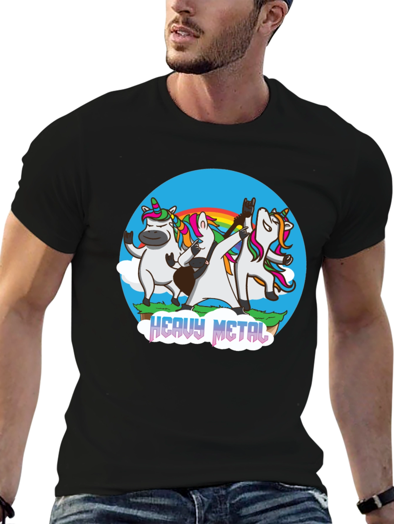 Unicorn Heavy Metal Band T-Shirt