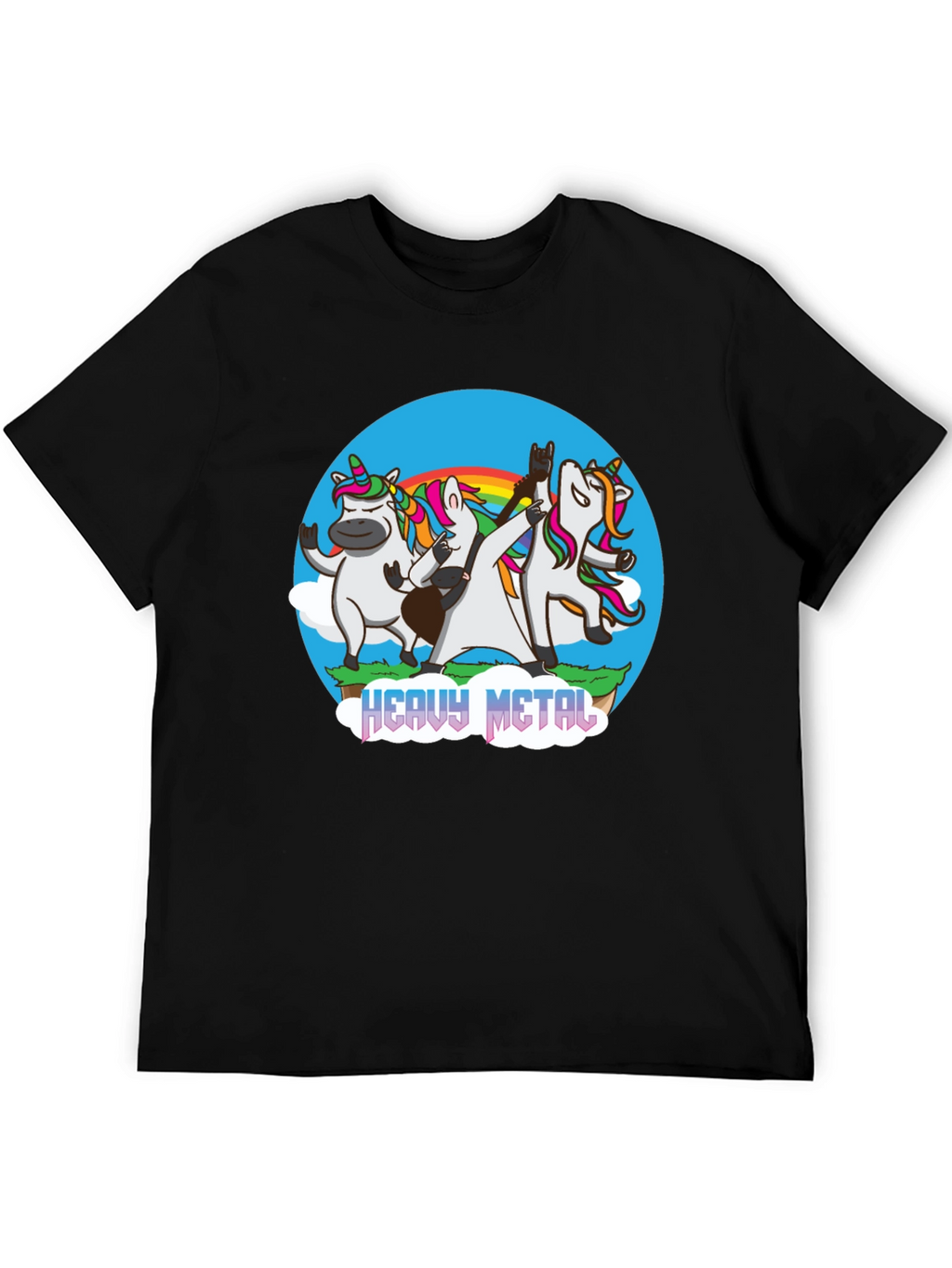 Unicorn Heavy Metal Band T-Shirt