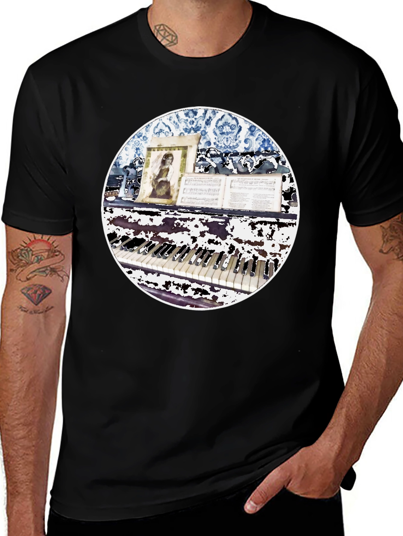 Piano Keys T-Shirt - Vintage Music Lover Tee