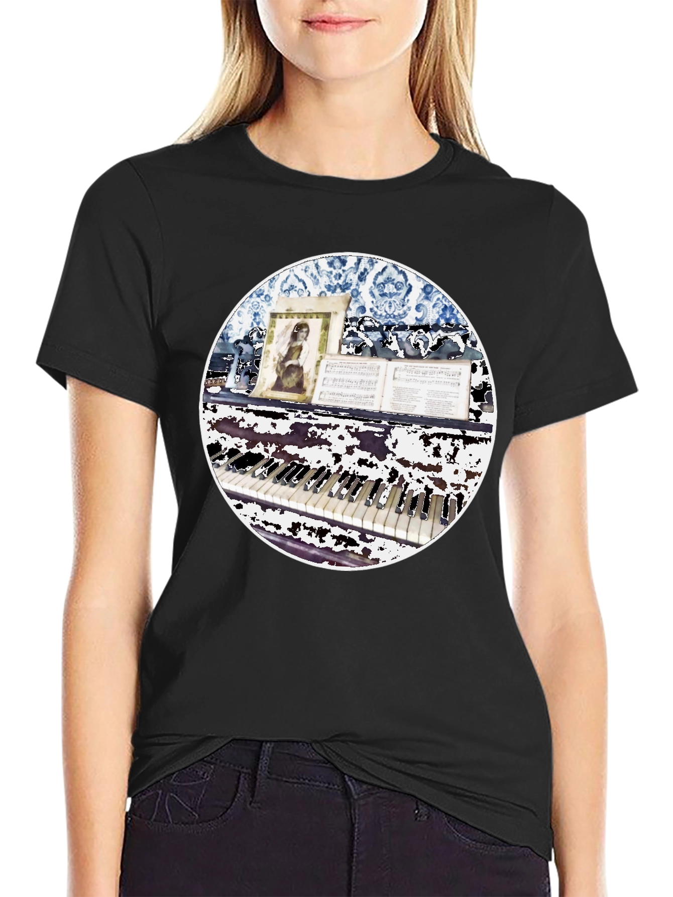 Piano Keys T-Shirt - Vintage Music Lover Tee