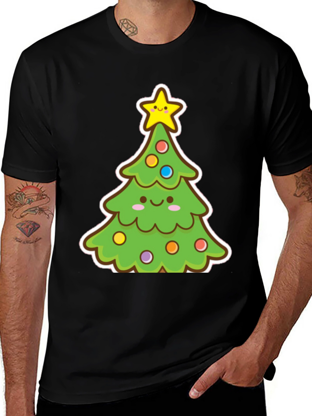 Festive Christmas Tree Graphic Tee