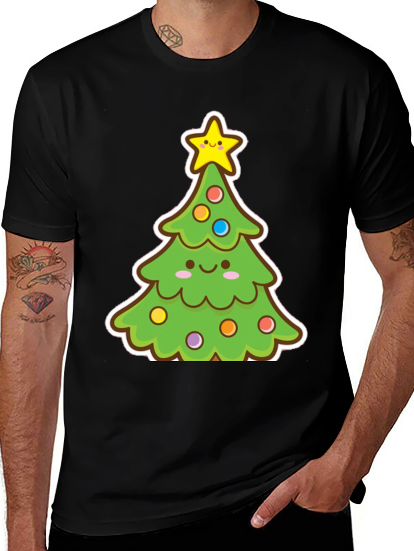 Festive Christmas Tree Graphic Tee