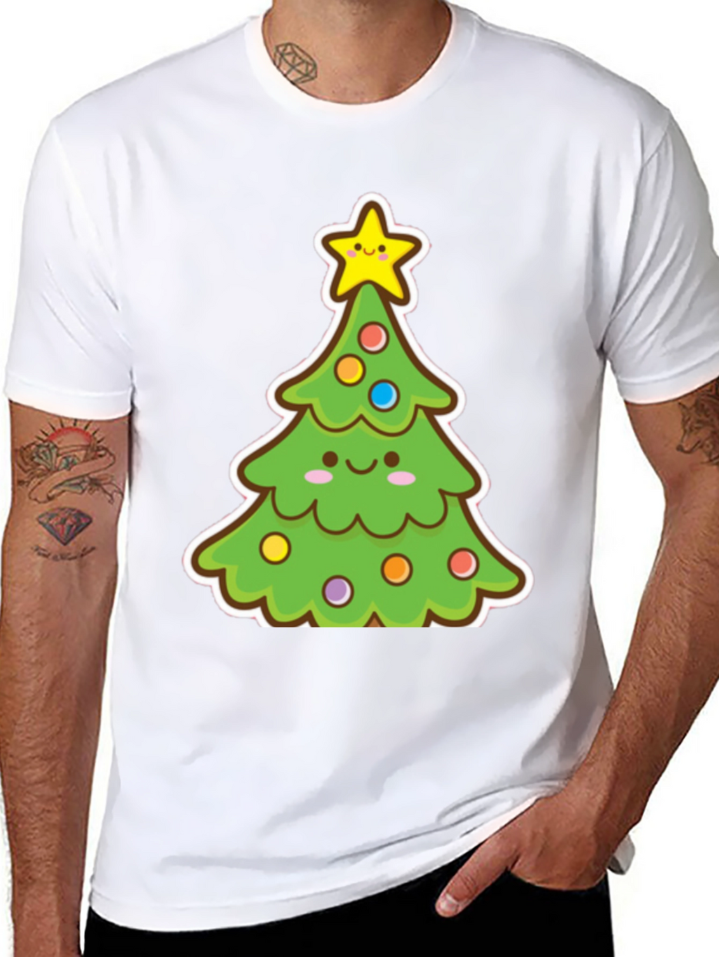 Festive Christmas Tree Graphic Tee