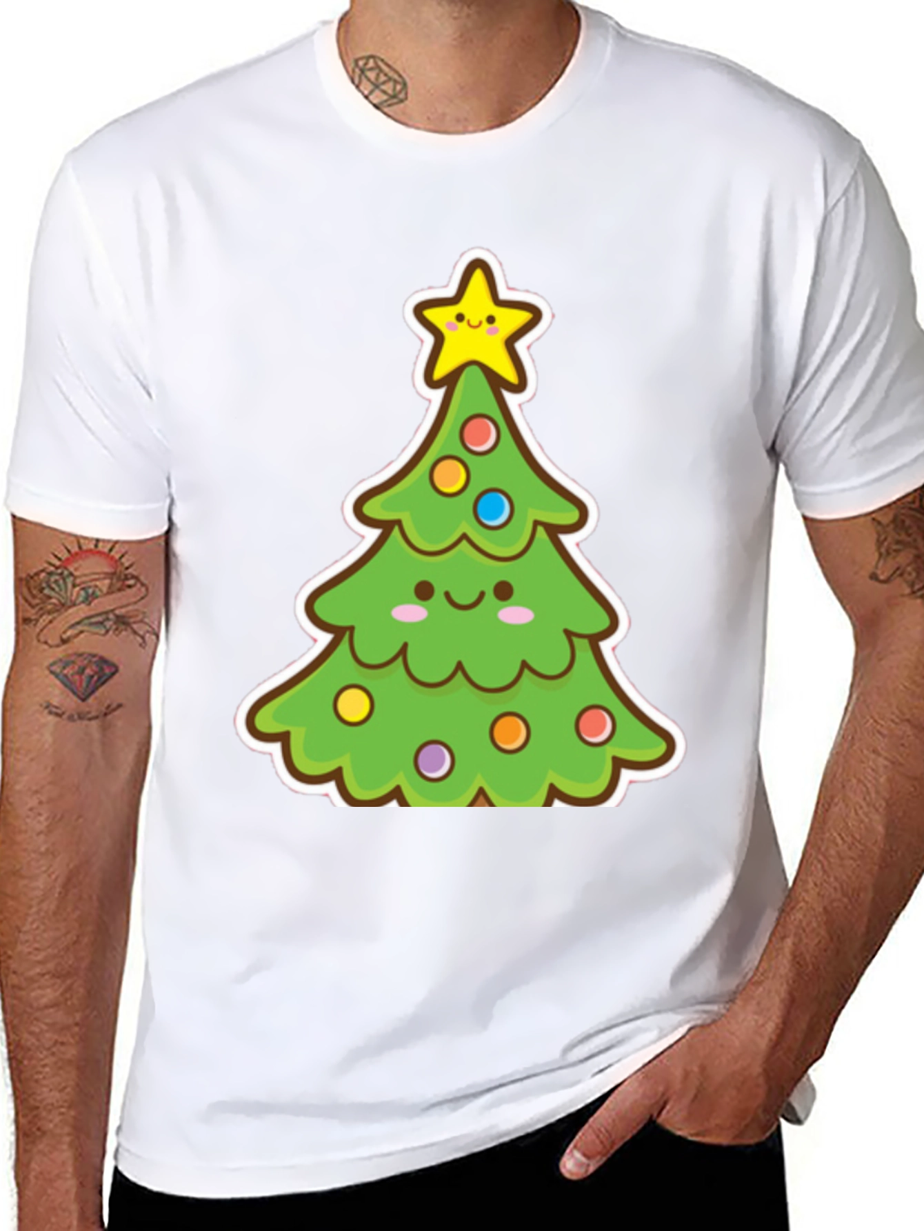 Festive Christmas Tree Graphic Tee