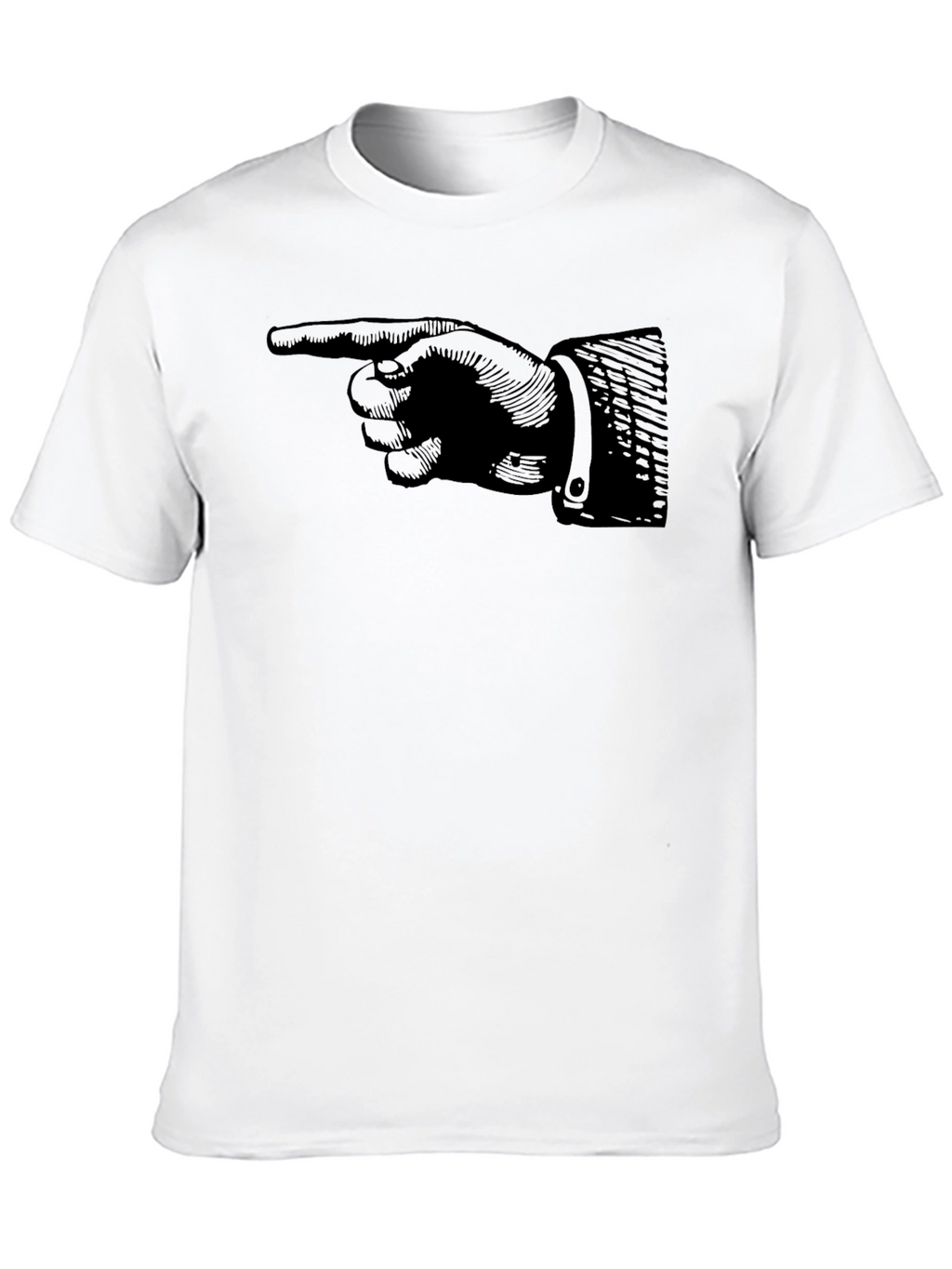 Pointing Finger Graphic Tee - Classic Black