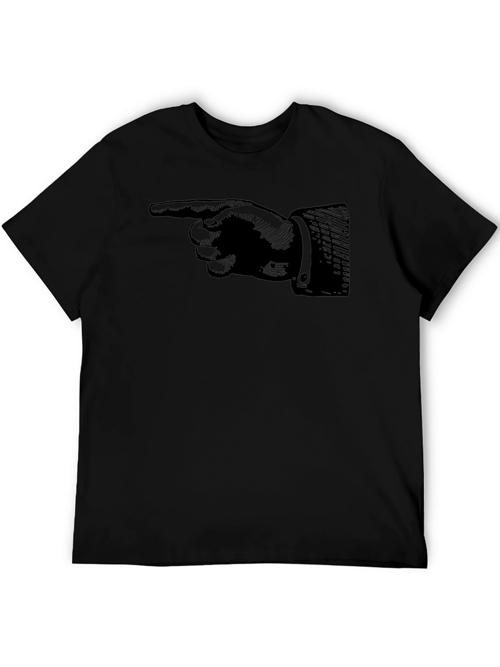 Pointing Finger Graphic Tee - Classic Black