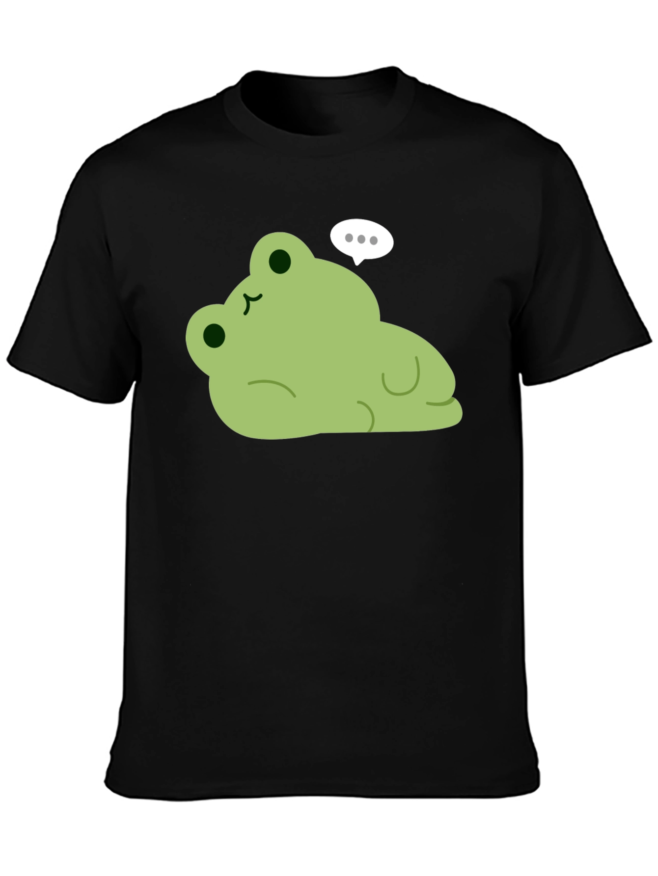 Cute Frog Graphic Black T-Shirt