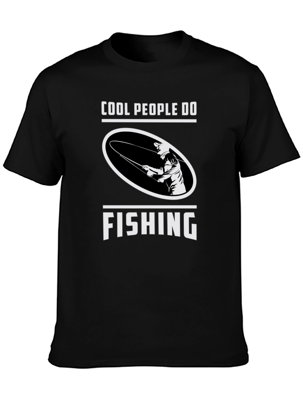Cool People Fish Black Graphic Tee