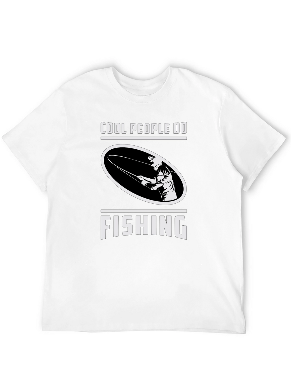Cool People Fish Black Graphic Tee