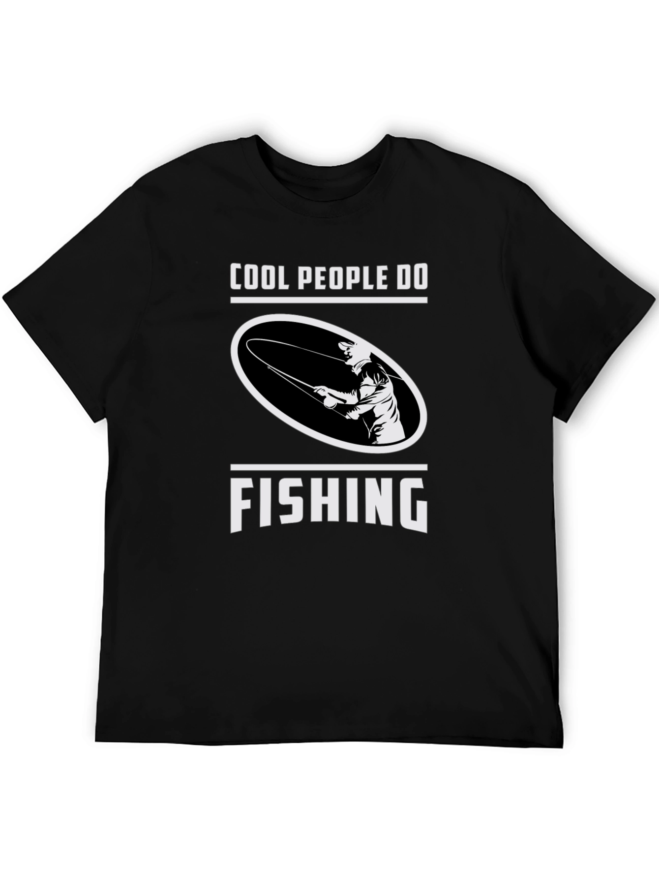 Cool People Fish Black Graphic Tee