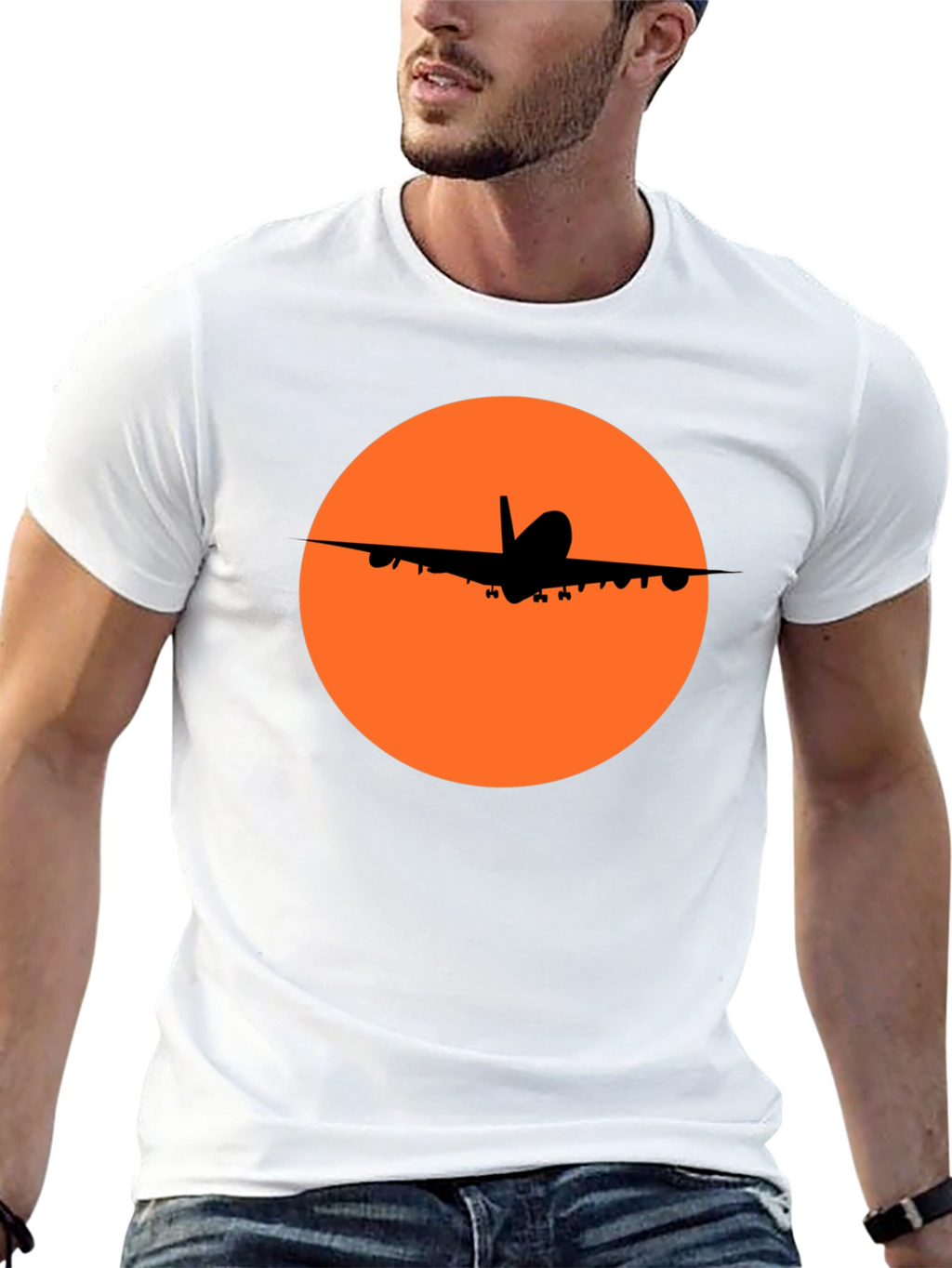 Airplane Silhouette T-Shirt - Stylish Aviation Tee