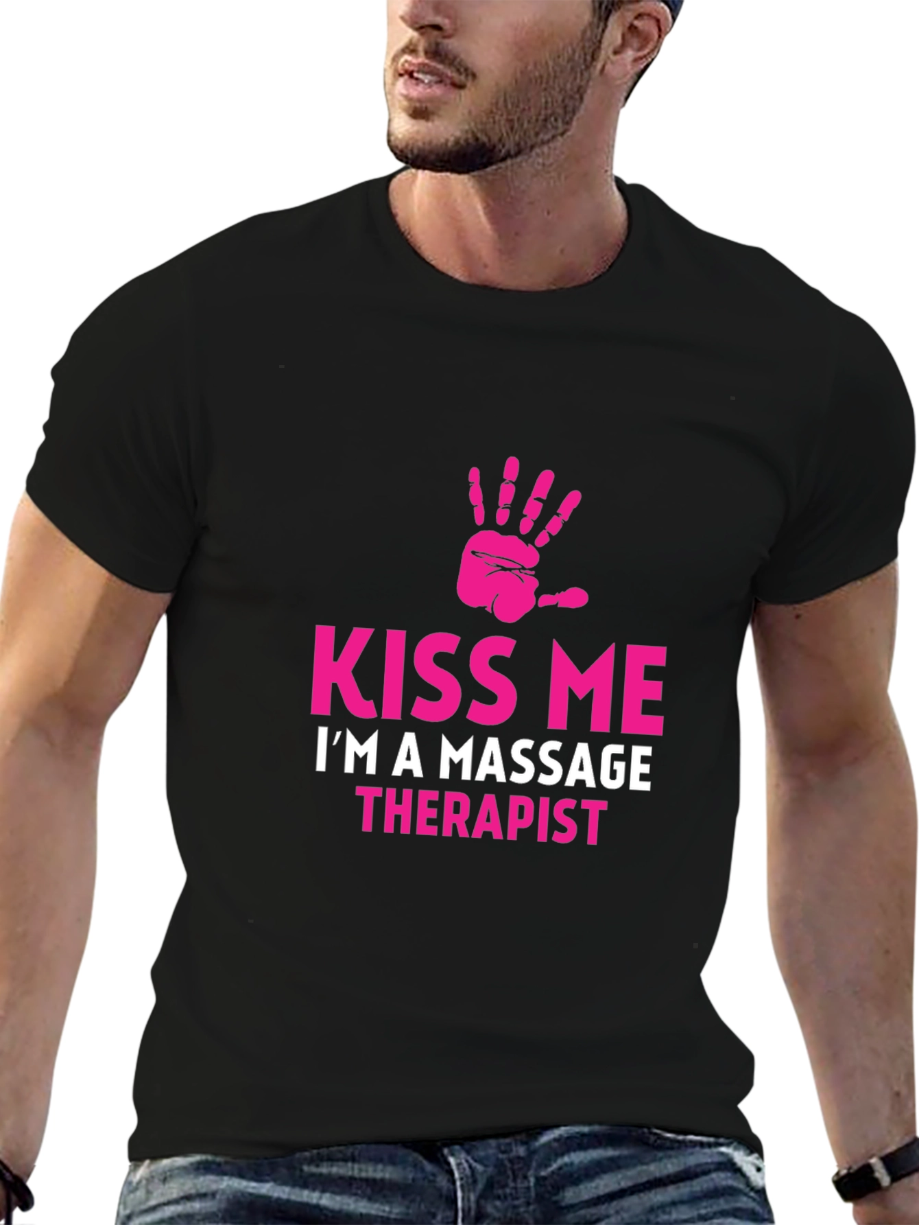 Kiss Me Massage Therapist Graphic T-Shirt