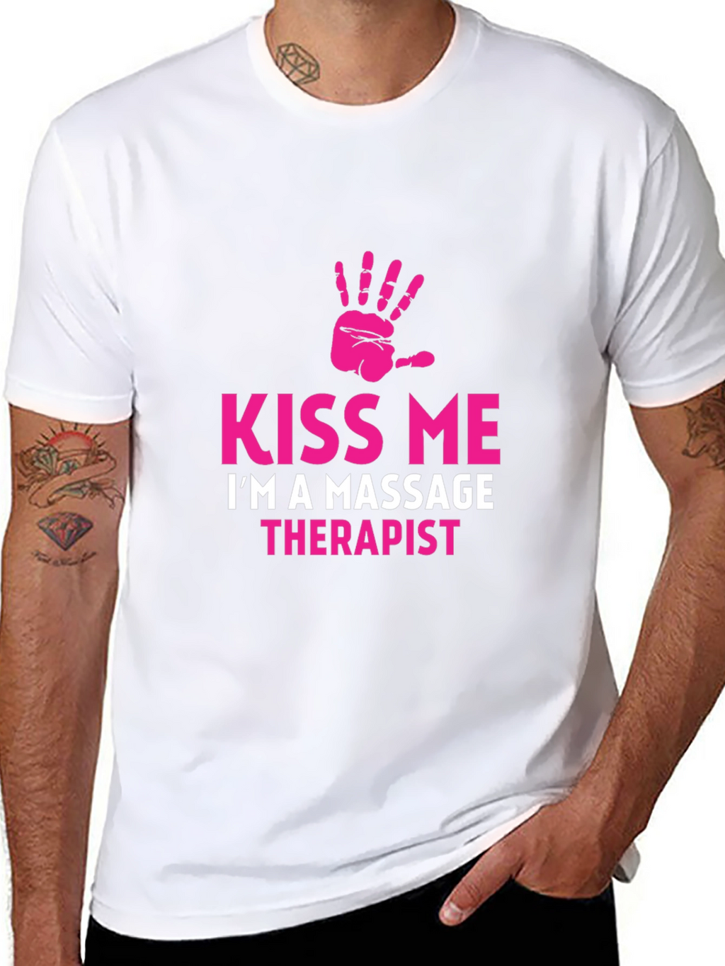 Kiss Me Massage Therapist Graphic T-Shirt