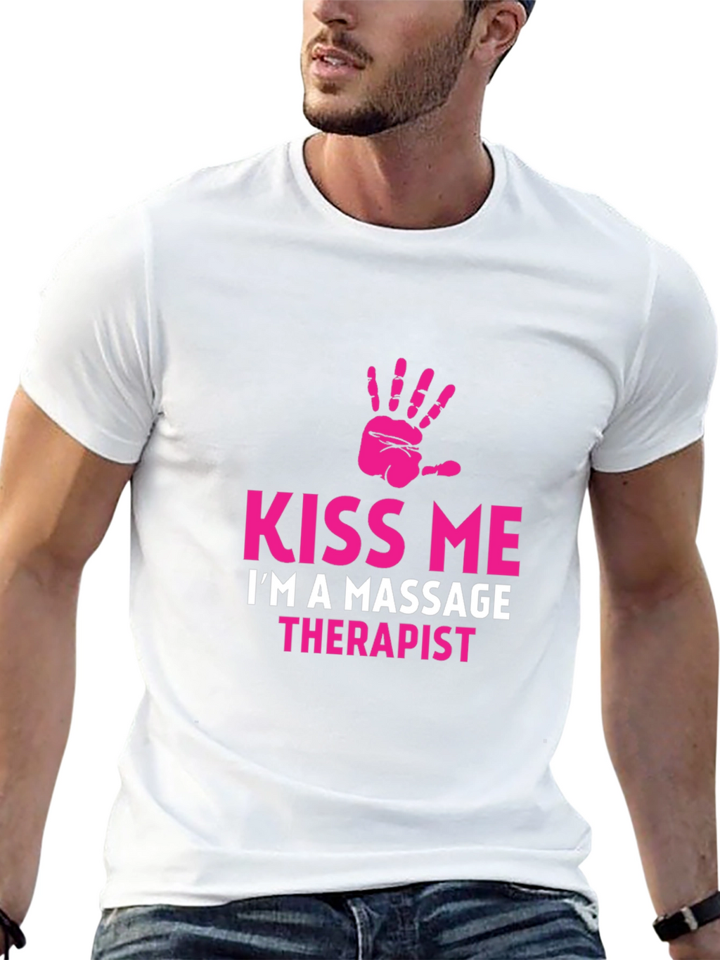 Kiss Me Massage Therapist Graphic T-Shirt